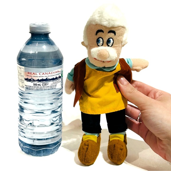 Walt Disney Store Pinocchio Geppetto Plush Doll 8” Bean Bag Toy Old Man Italian - Picture 9 of 16